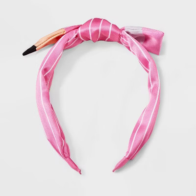 Teacher Pencil Top Knot Headband - Pink | Target