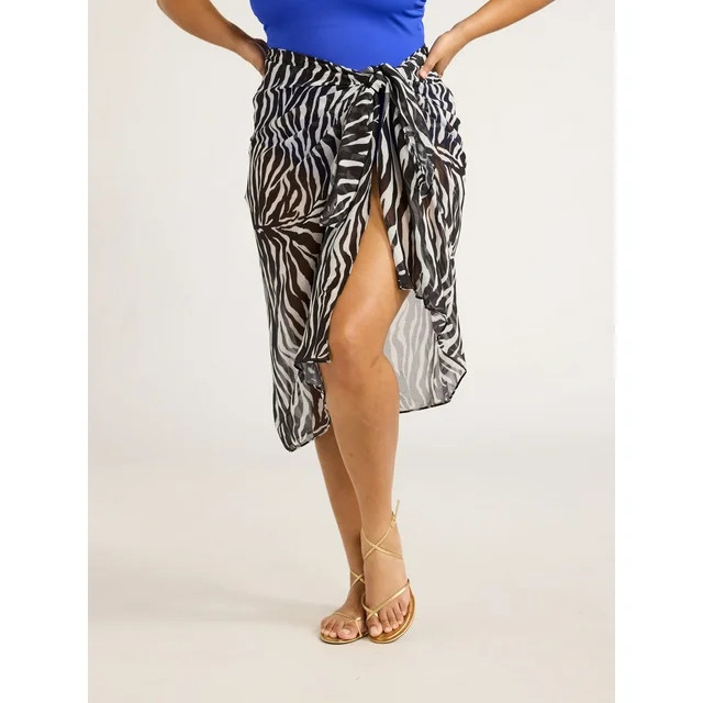 Sofia by Sofia Vergara Women's Zebra Pareo, One Size | Walmart (US)