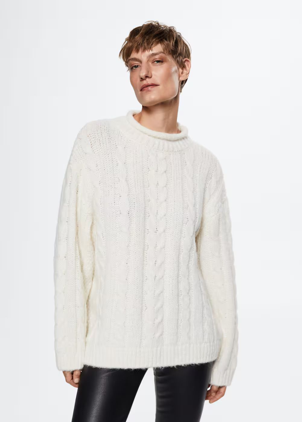 Wool braided sweater -  Women | Mango United Kingdom | MANGO (UK)