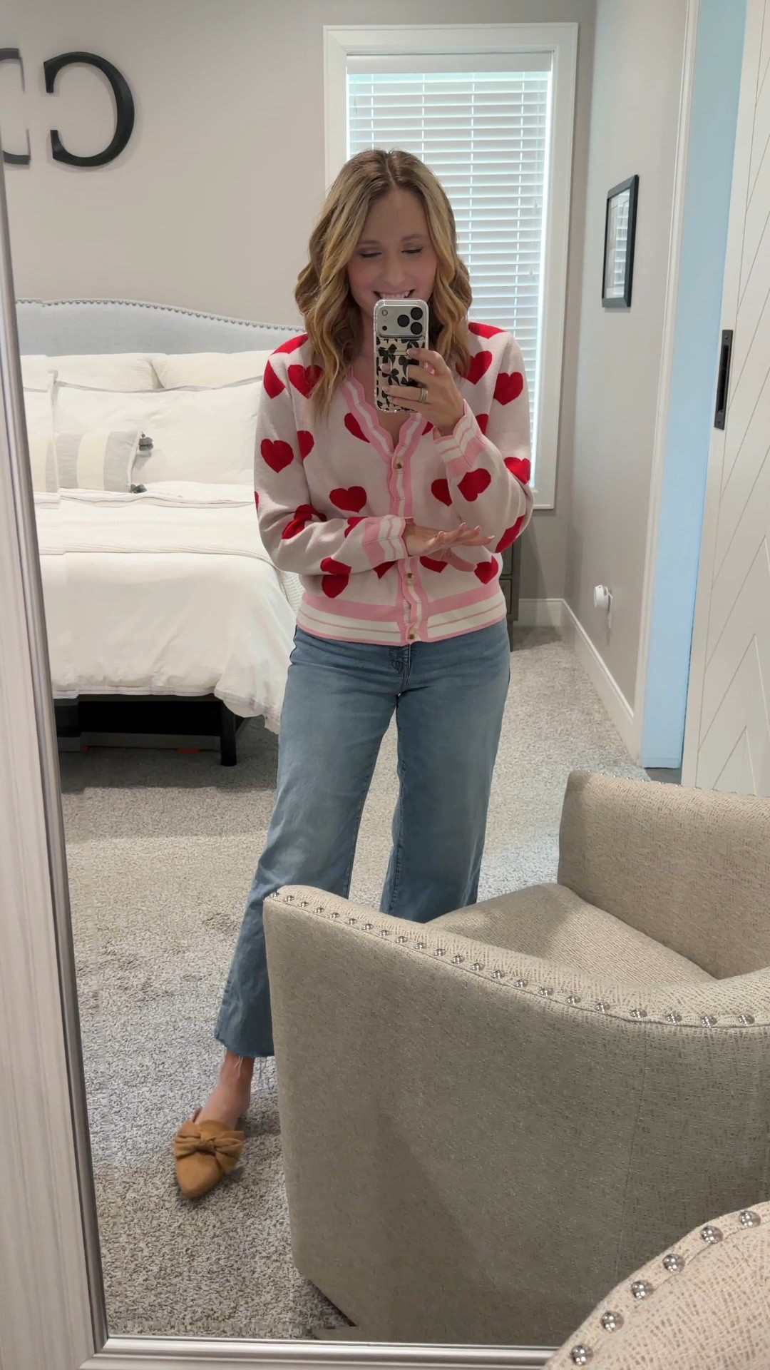 This Valentines cardigan is one of my favorites! Loving the scalloped detailing! So cute! 

#LTKValentine #LTKmomlife #LTKgrwm