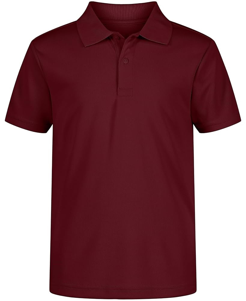 Nautica Boys' School Uniform Short Sleeve Polo Shirt, Button Closure, Moisture Wicking Performanc... | Amazon (US)