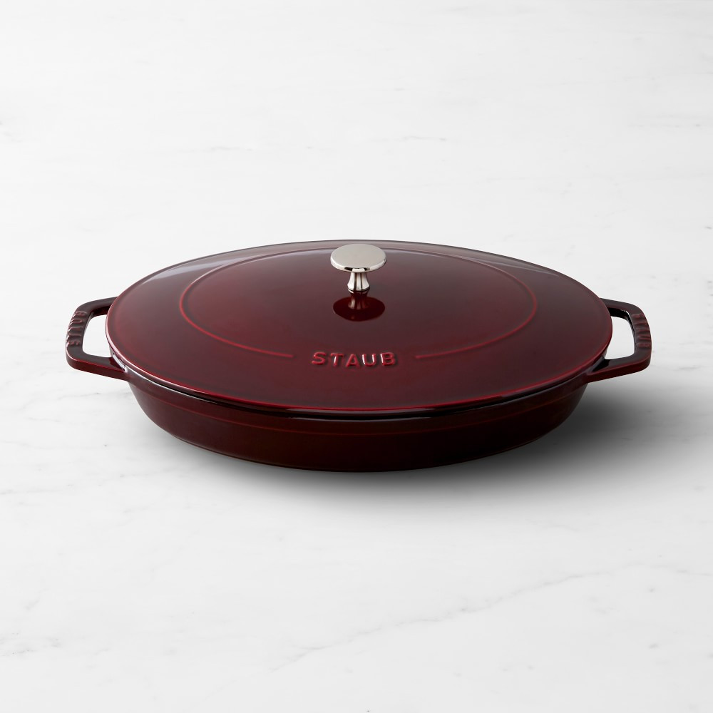 Staub Enameled Cast Iron Oval Gratin with Lid, 2 1/4 Qt. | Williams-Sonoma