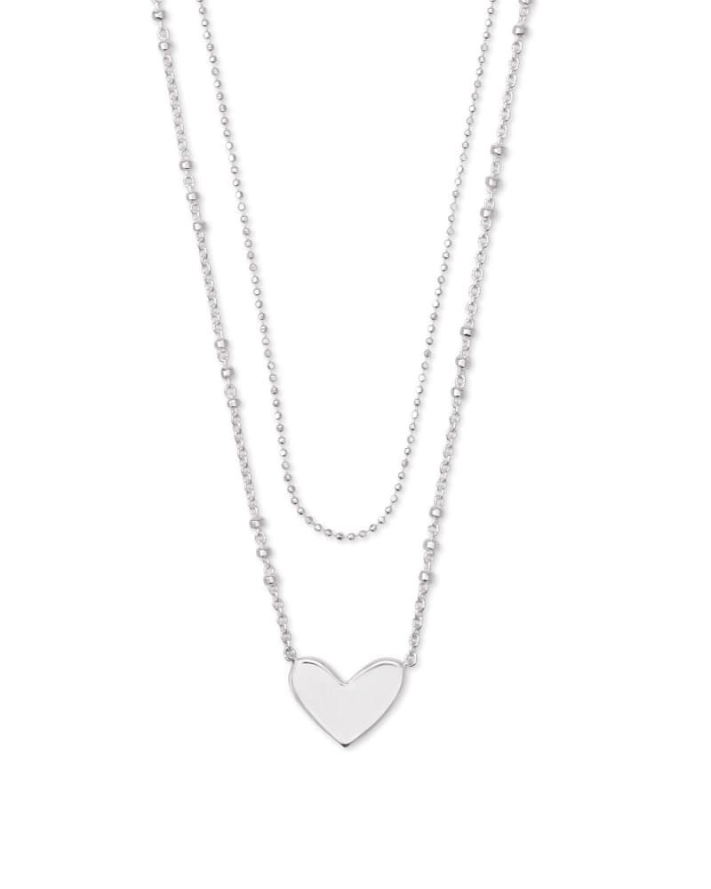 Ari Heart Multi Strand Necklace in Sterling Silver | Kendra Scott