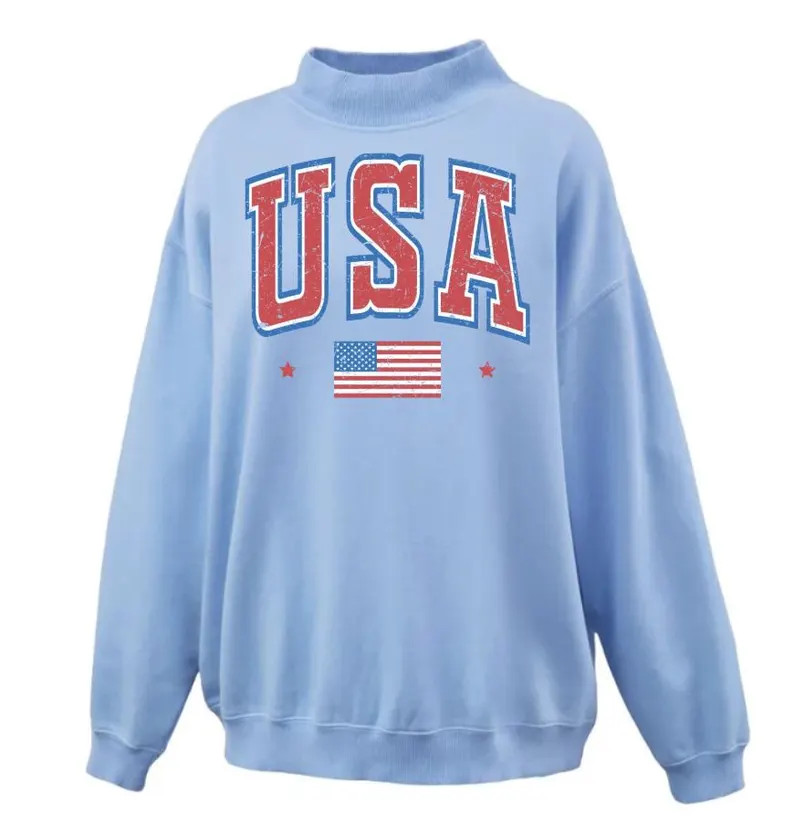 USA Viral Mock Neck Fleece - Etsy | Etsy (Global)