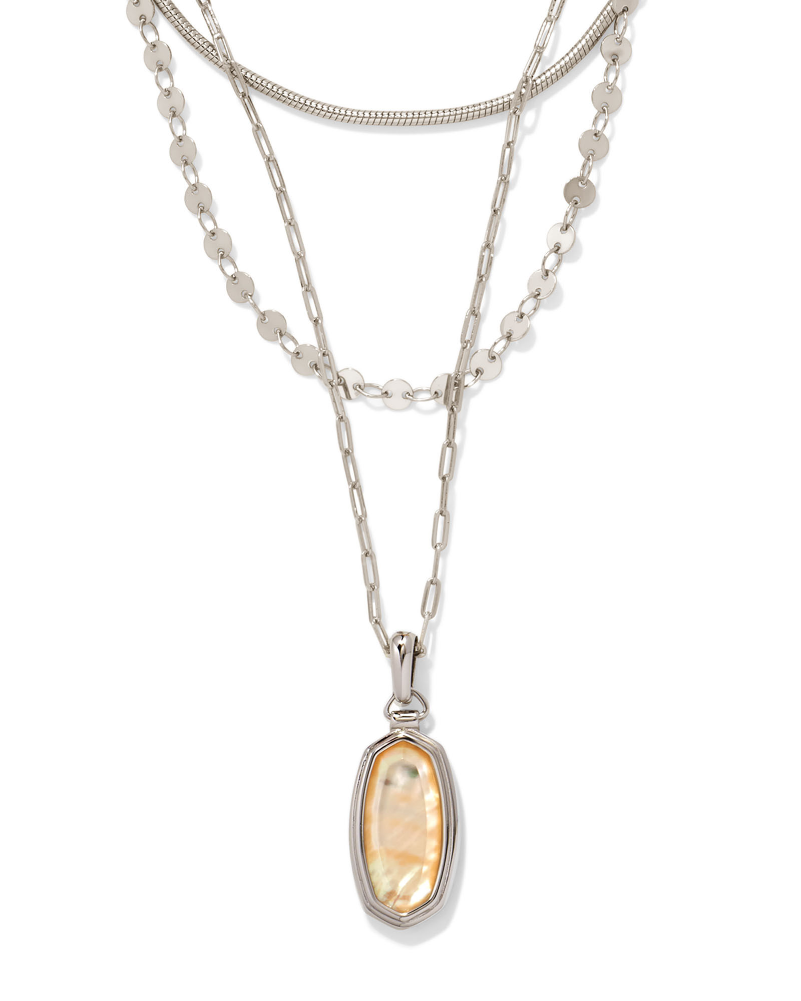 Framed Dani Convertible Gold Triple Strand Necklace in Sea Green Chrysocolla | Kendra Scott