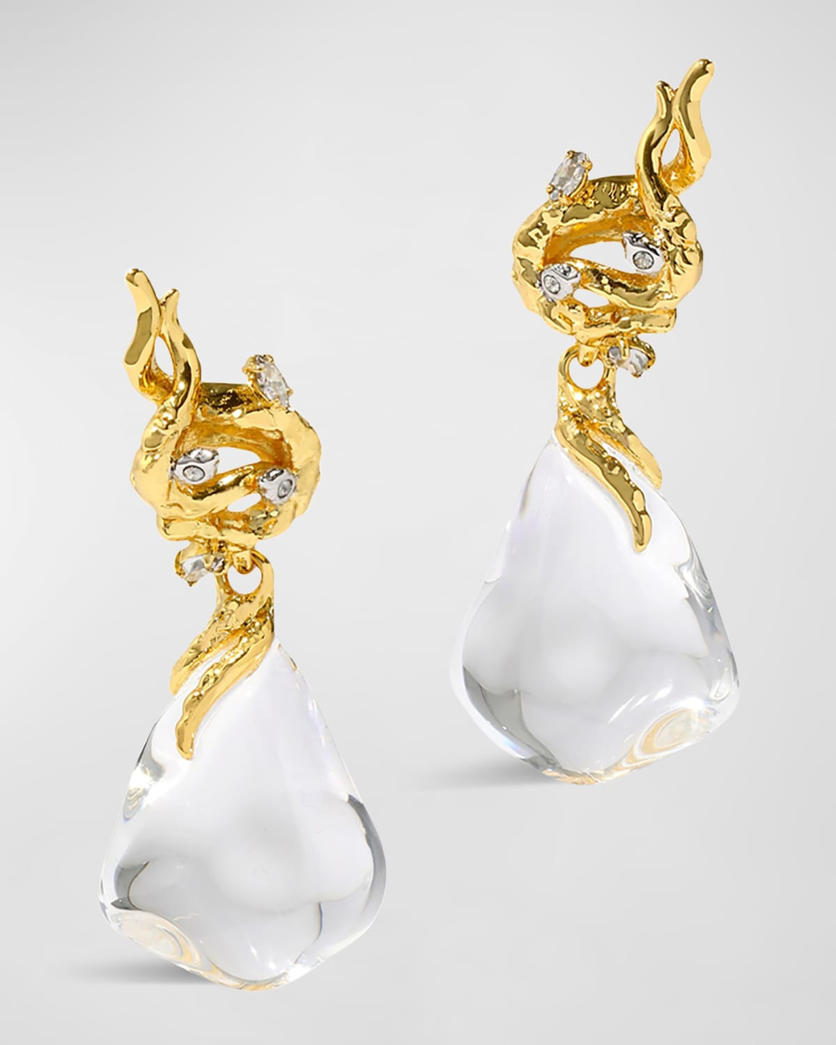 Liquid Vine Lucite Small Raindrop Earrings | Neiman Marcus