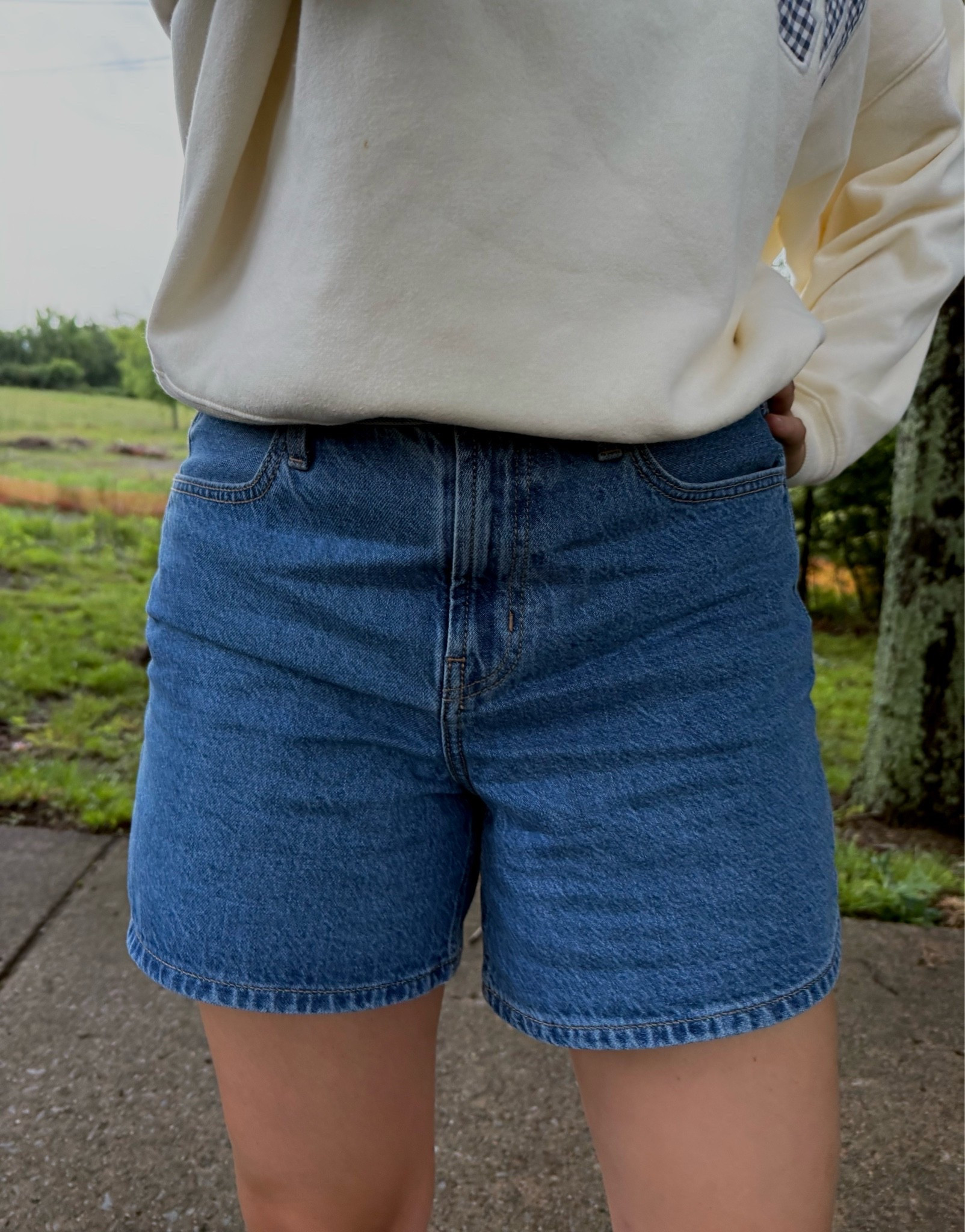 my favorite mom Jean shorts!