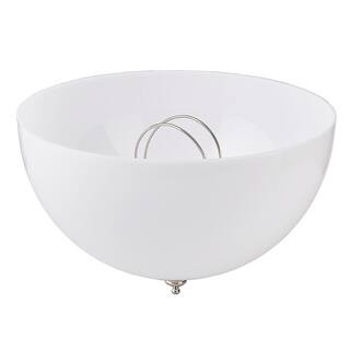 8 in. White Acrylic Dome Clip-On Flushmount Lamp Shade for Bulb-Only Light Fixtures | The Home Depot
