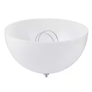 8 in. White Acrylic Dome Clip-On Flushmount Lamp Shade for Bulb-Only Light Fixtures | The Home Depot
