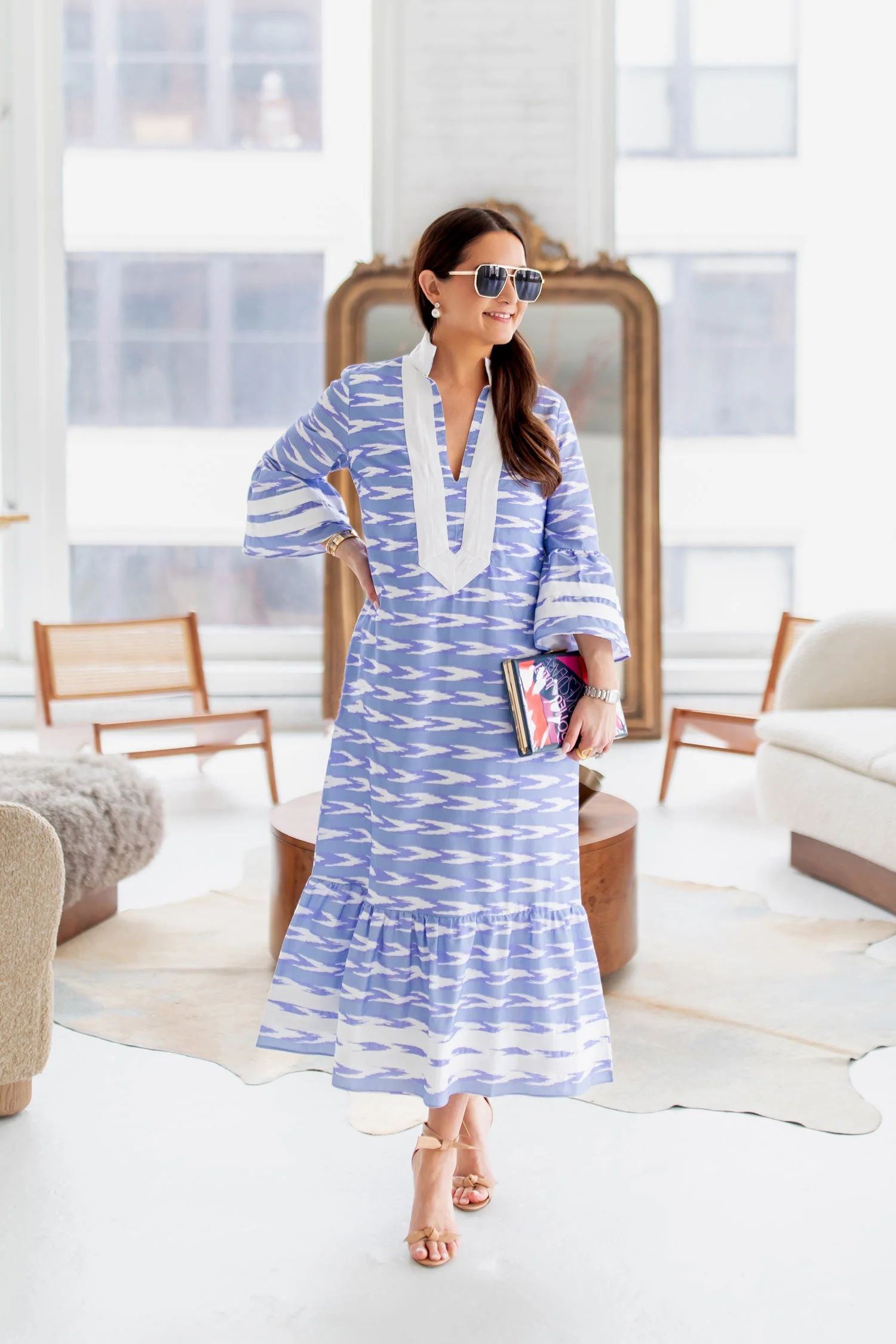 Kit Ikat Print Caftan | Sail to Sable