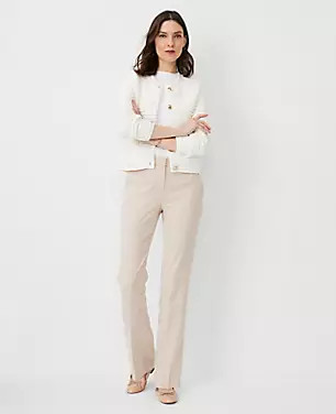 The Sophia Straight Pant in Textured Crosshatch | Ann Taylor (US)
