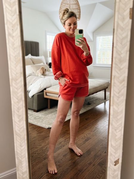 Comfy lounge set is bump friendly & comes in several colors. Runs oversized. I went size small and it’s plenty roomy for the bump (I’m 28wks) 

pregnancy, post partum, maternity, spring outfit, valentine  

#LTKstyletip #LTKfindsunder100 #LTKfindsunder50