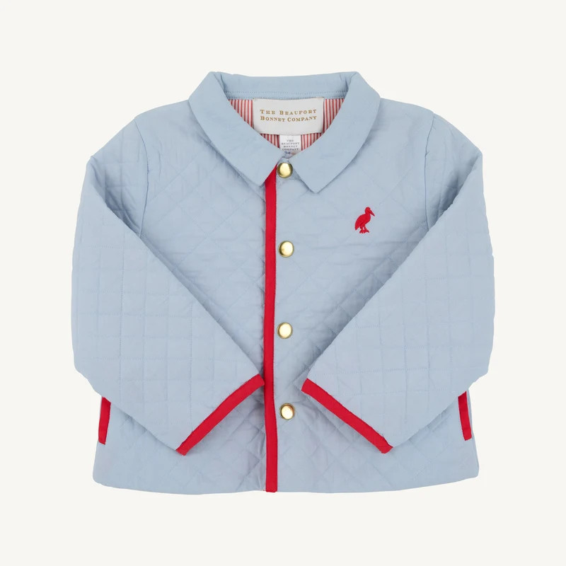 Jude Jacket - Beale Street Blue with Richmond Red Stripe | The Beaufort Bonnet Company
