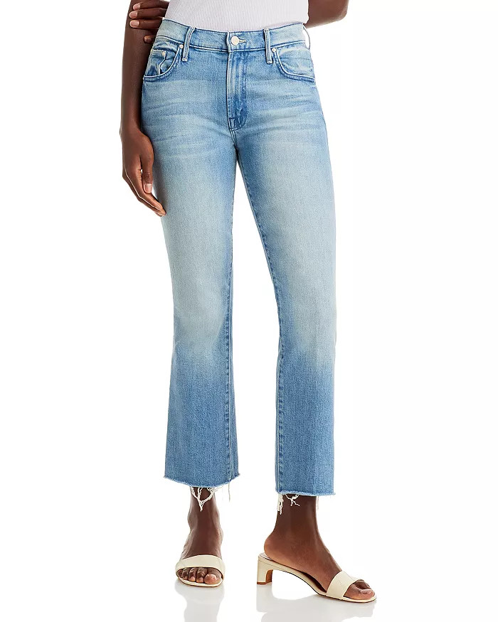 MOTHER The Insider High Rise Crop Step Fray Bootcut Jeans Back to Results -  Women - Bloomingdale... | Bloomingdale's (US)