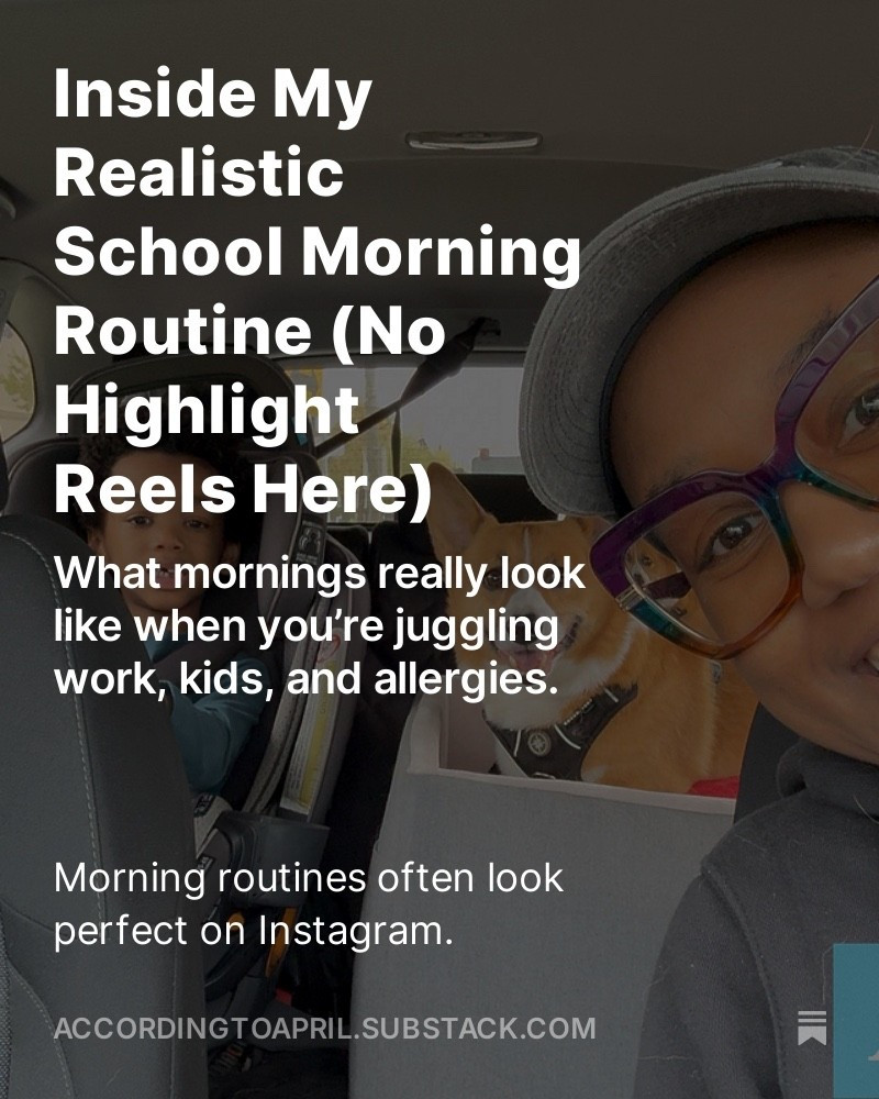 New on my Substack! Talking about my morning routine and sharing what’s been working for us this fall. 