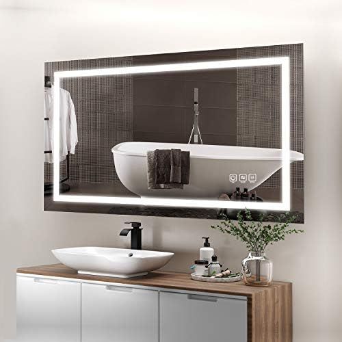 ANTEN 40x24 Inch LED Bathroom Mirror, Horizontal/Vertical Anti-Fog Bathroom Mirrors for Wall, 3000-6 | Amazon (US)