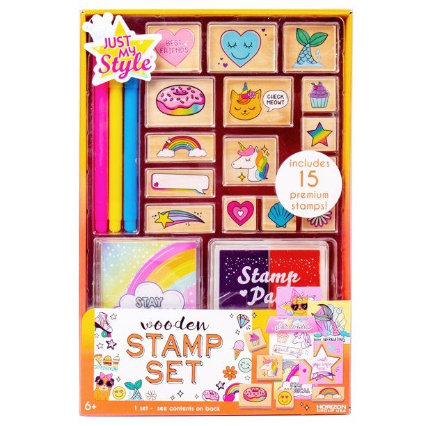 Just My Style Wooden Stamp, Art & Craft Kit for Boys & Girls, Kids & Teens (28 Pieces) - Walmart.... | Walmart (US)