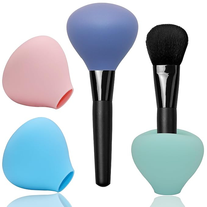 Flyaway Makeup Brush Covers, Silicone Brush Organizer Case for Makeup Storage and Protect Makeup ... | Amazon (US)