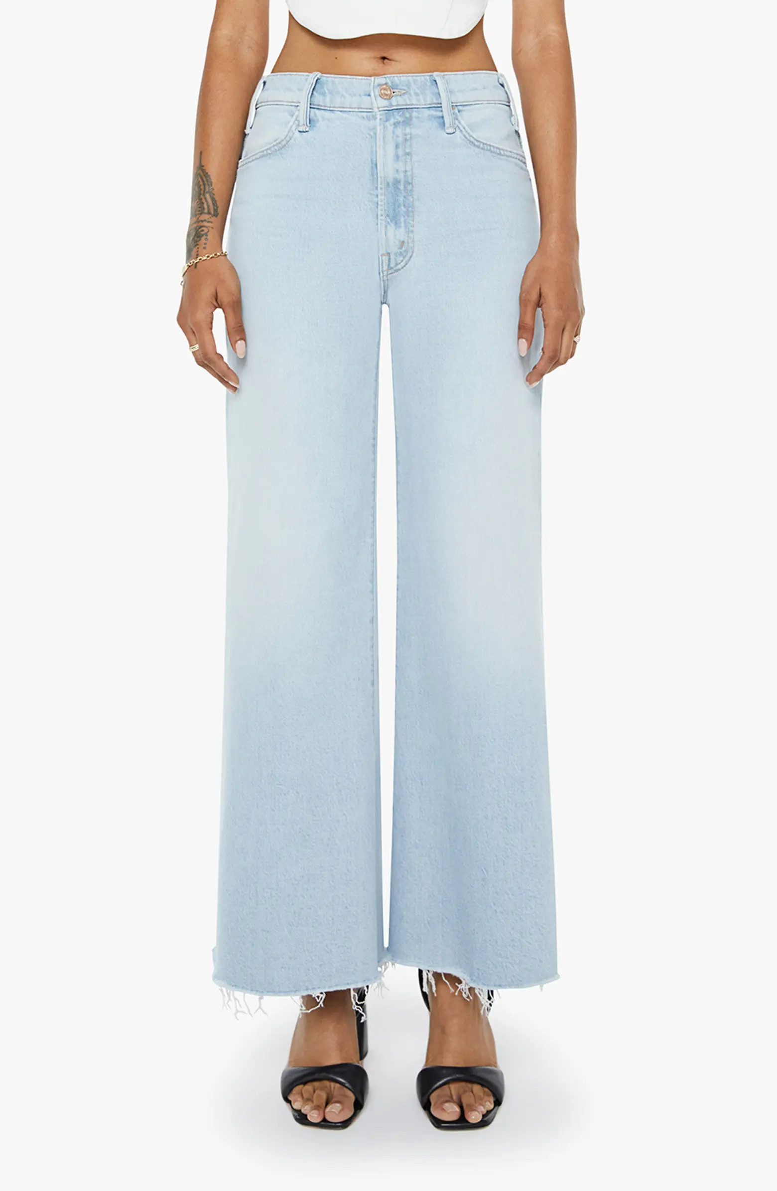 The Lil Huster Roller Simp High Waist Fray Hem Jeans | Nordstrom