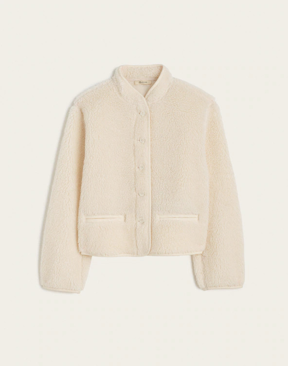 Mandarin-Collar Jacket in Après Fleece | Madewell