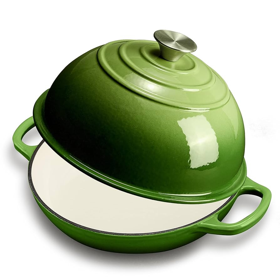 Dutch Oven for Sourdough Bread Baking, Enameled Cast Iron Dutch Oven Pot with Lid, Dome-Shaped Br... | Amazon (US)