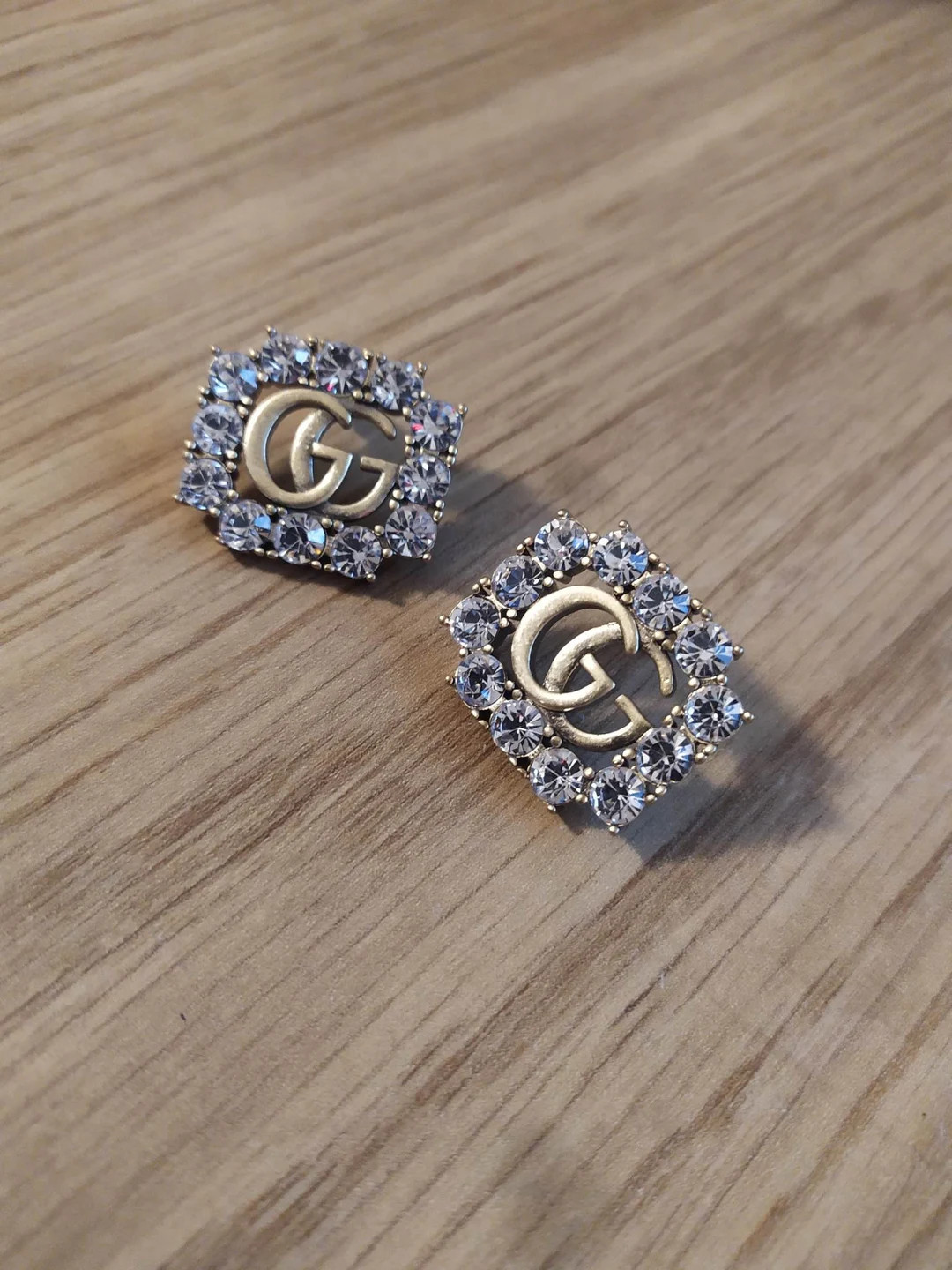 Vintage Gucci Earings With Crystals - Etsy | Etsy (US)