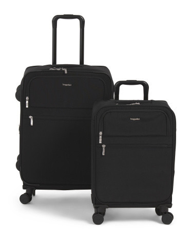 2Pc Softside Luggage Set, Leather | TJ Maxx