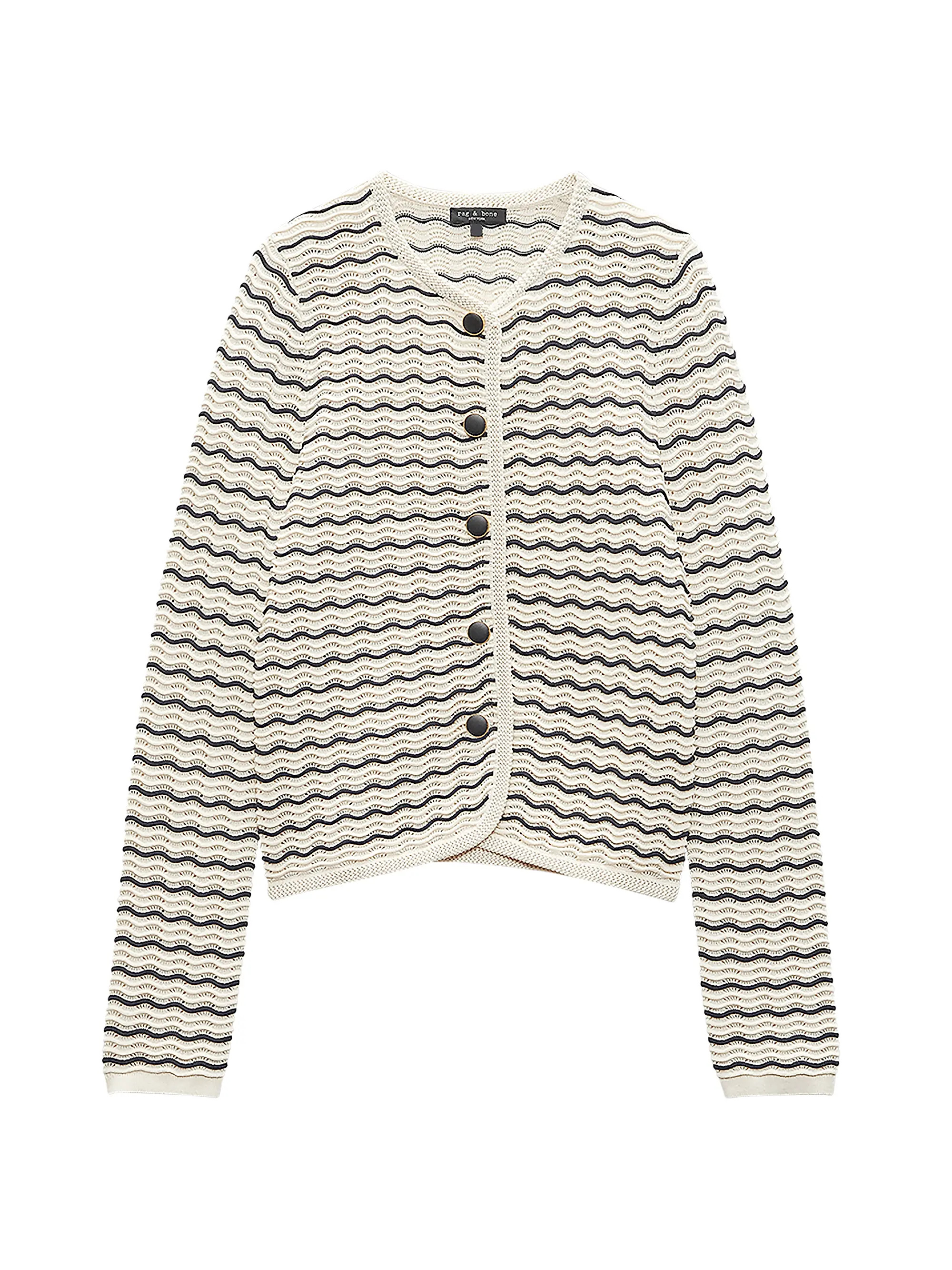 Elisa Wavy Striped Cardigan | Saks Fifth Avenue