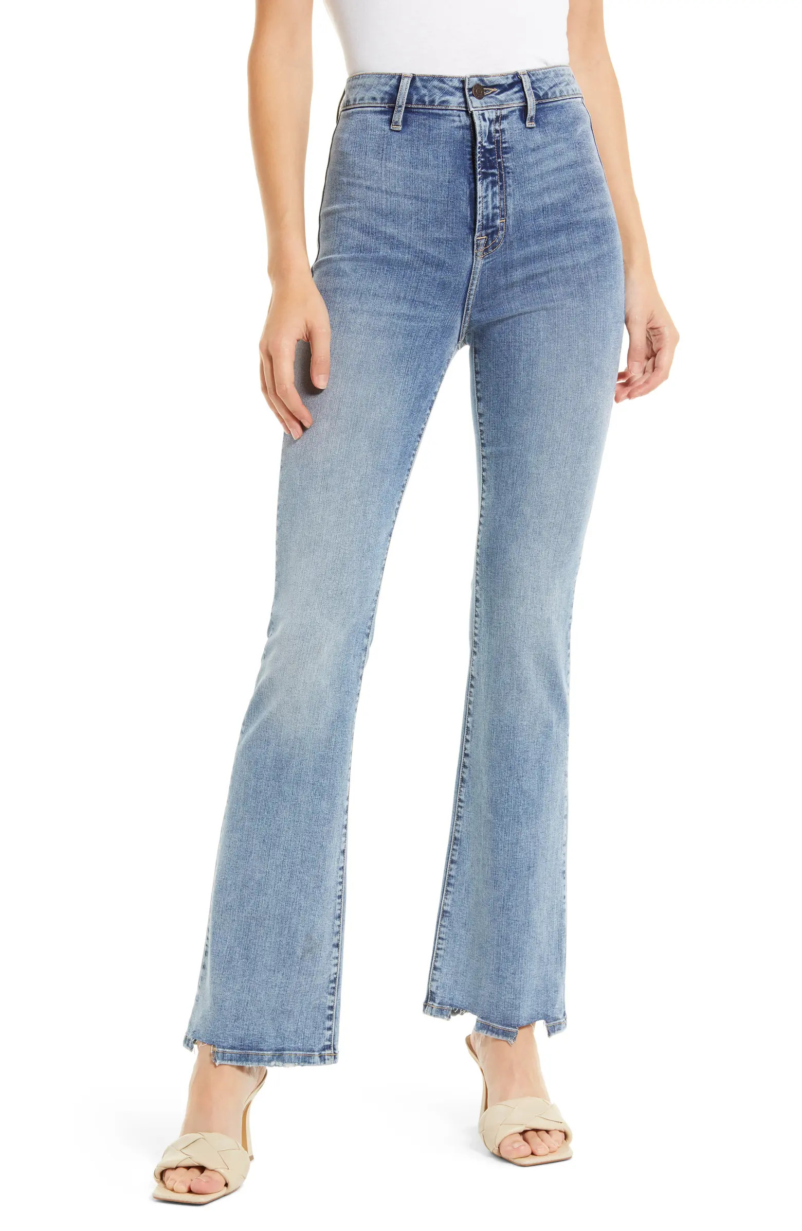 HIDDEN JEANS High Waist Flare Leg Jeans | Nordstrom | Nordstrom