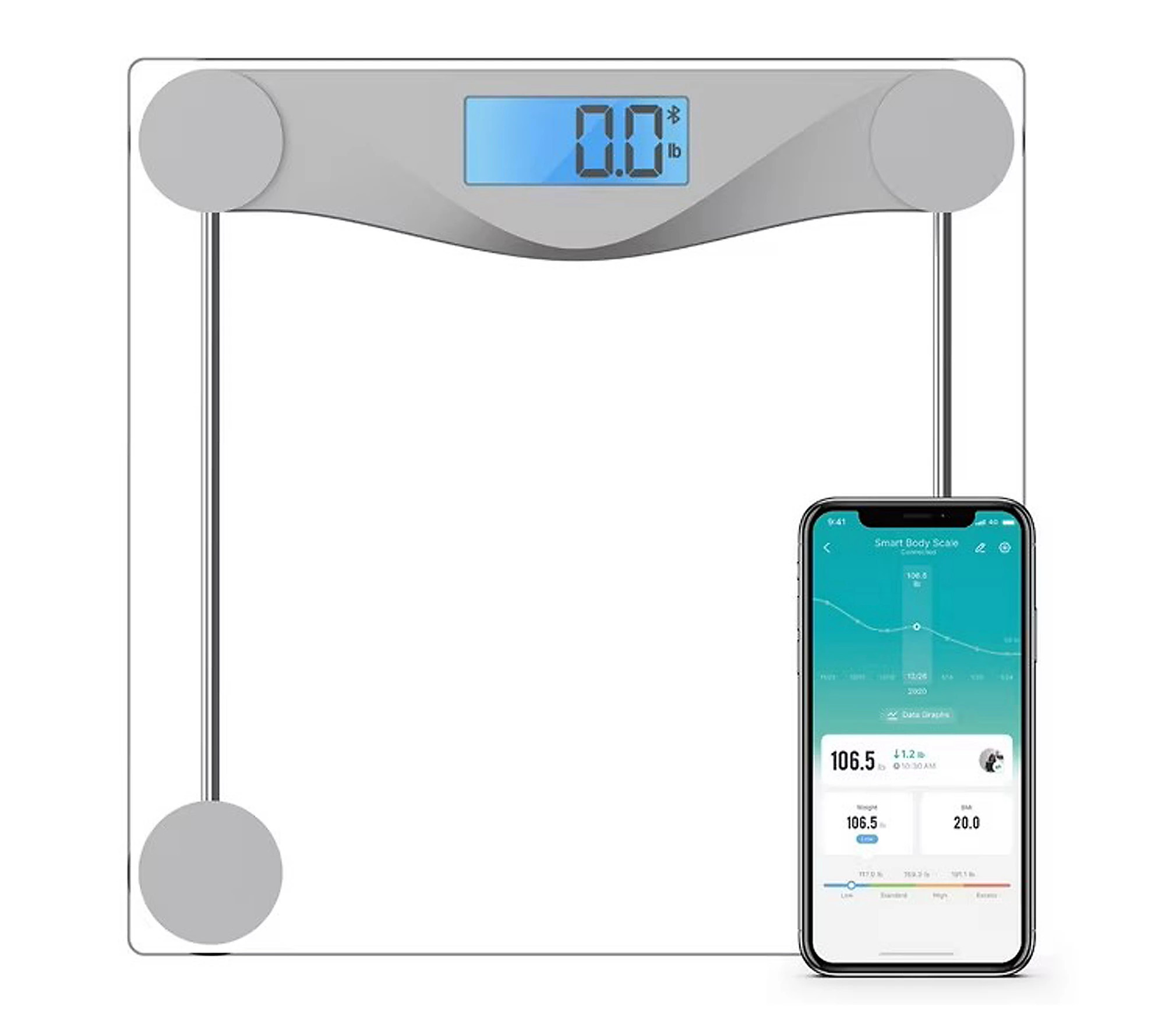 Etekcity Smart Body Weight Scale - Silver | QVC
