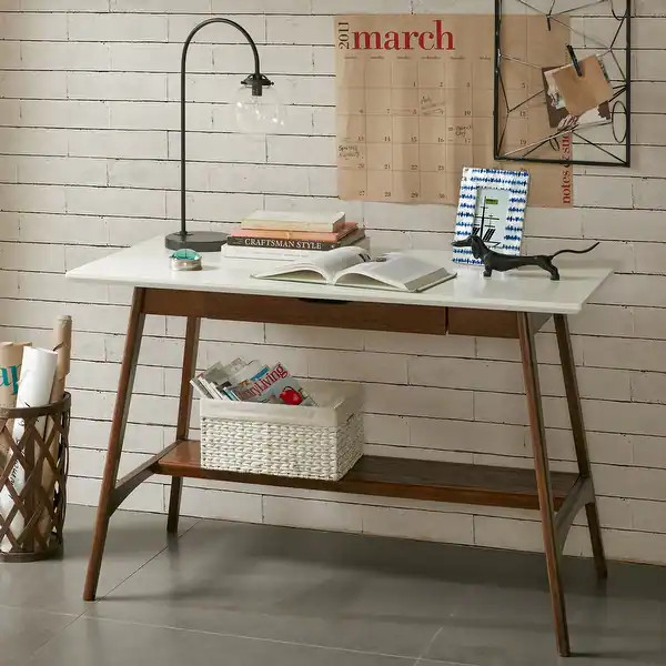 Madison Park Avalon Solid Wood Mid-Century Desk - Bed Bath & Beyond - 18533751 | Bed Bath & Beyond