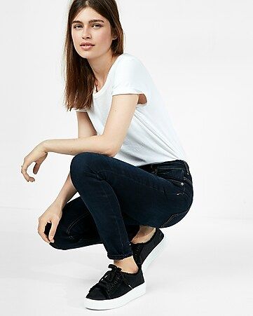 Eco-friendly High Waisted Stretch Jean Leggings | Express