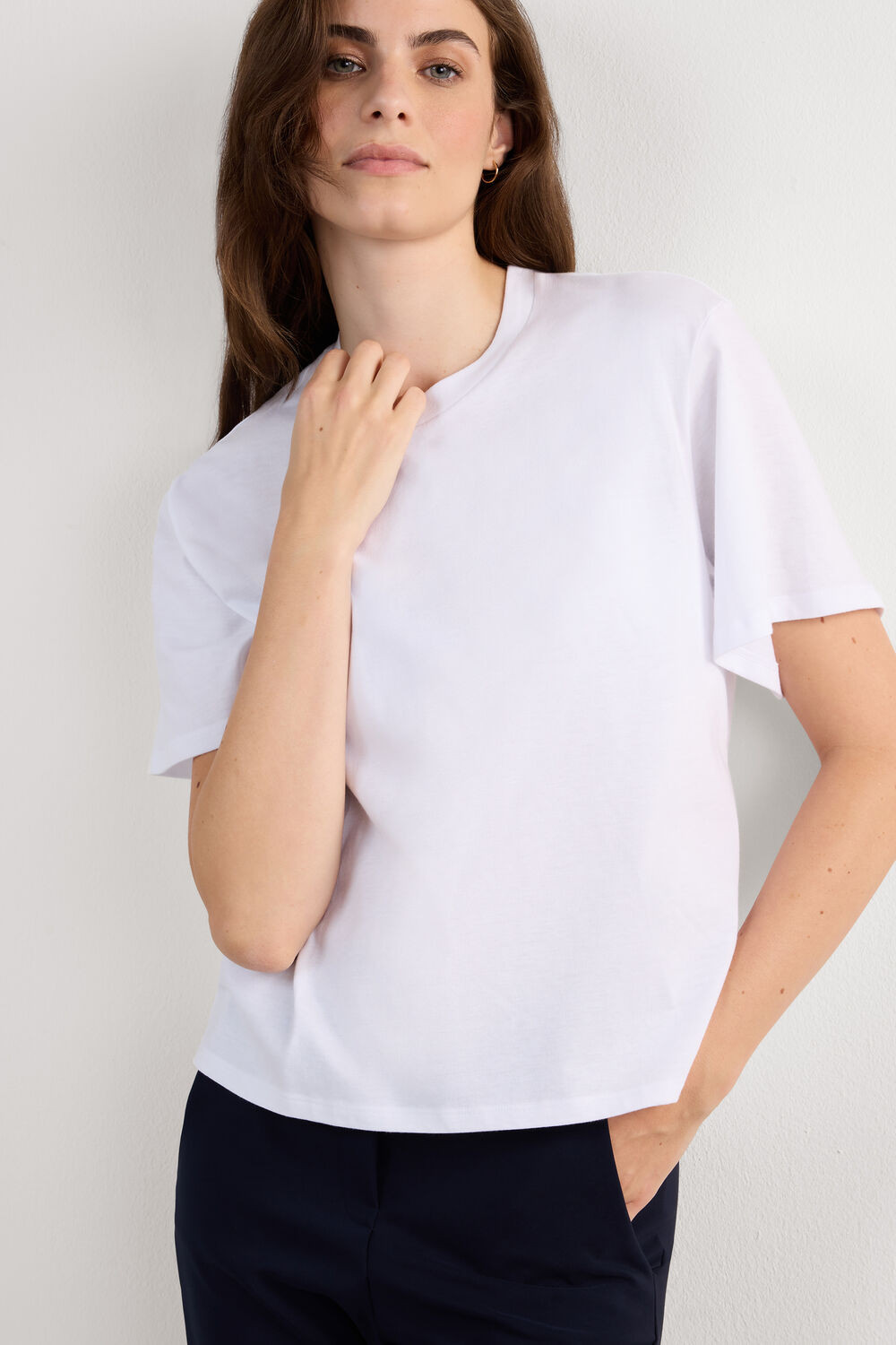 Boxy Fit Short Sleeve Top in Cotton | Intimissimi (US)