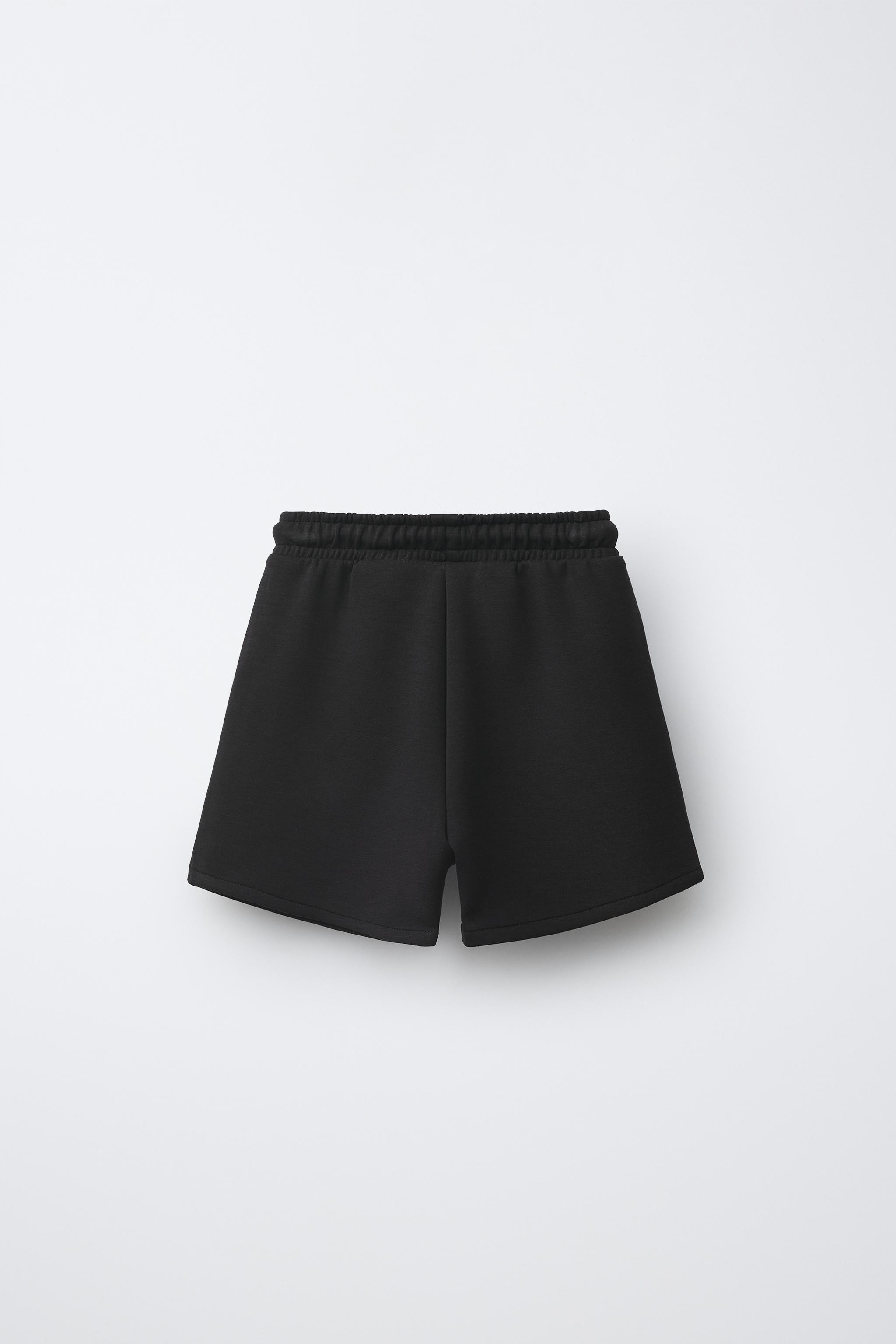 INTERLOCK LABEL SHORTS | Zara US