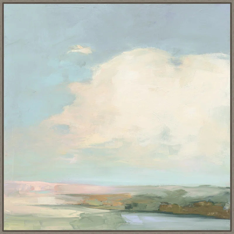 Brayden Studio® Colorful Horizon II Blue Framed On Canvas by Julia Purinton Print | Wayfair | Wayfair North America