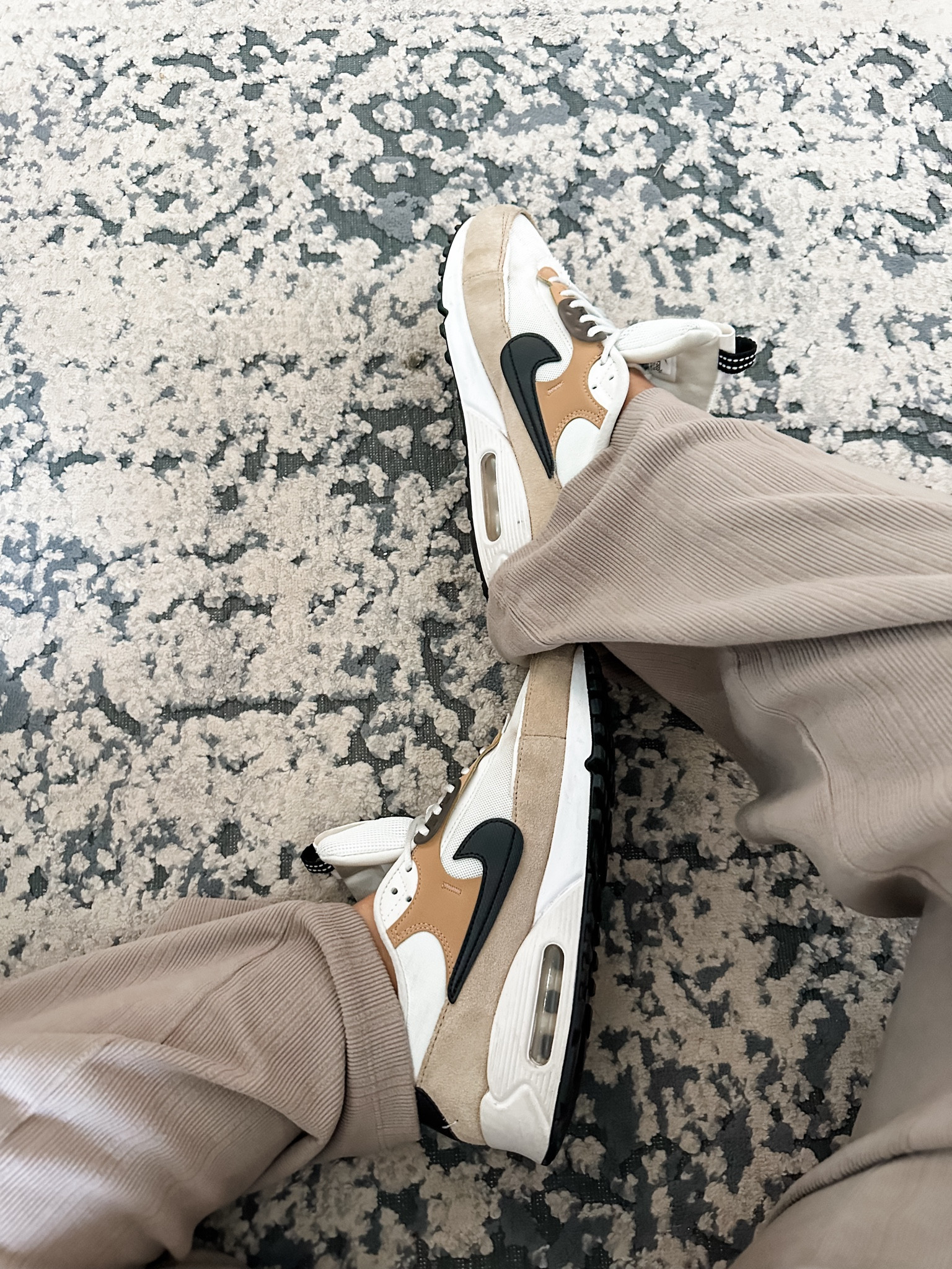 Size up if you’re between sizes. 

Neutral women’s sneakers • Nike women’s sneakers • tan and white women’s sneakers •  sahm outfit • casual style • 

#LTKshoecrush #LTKActive