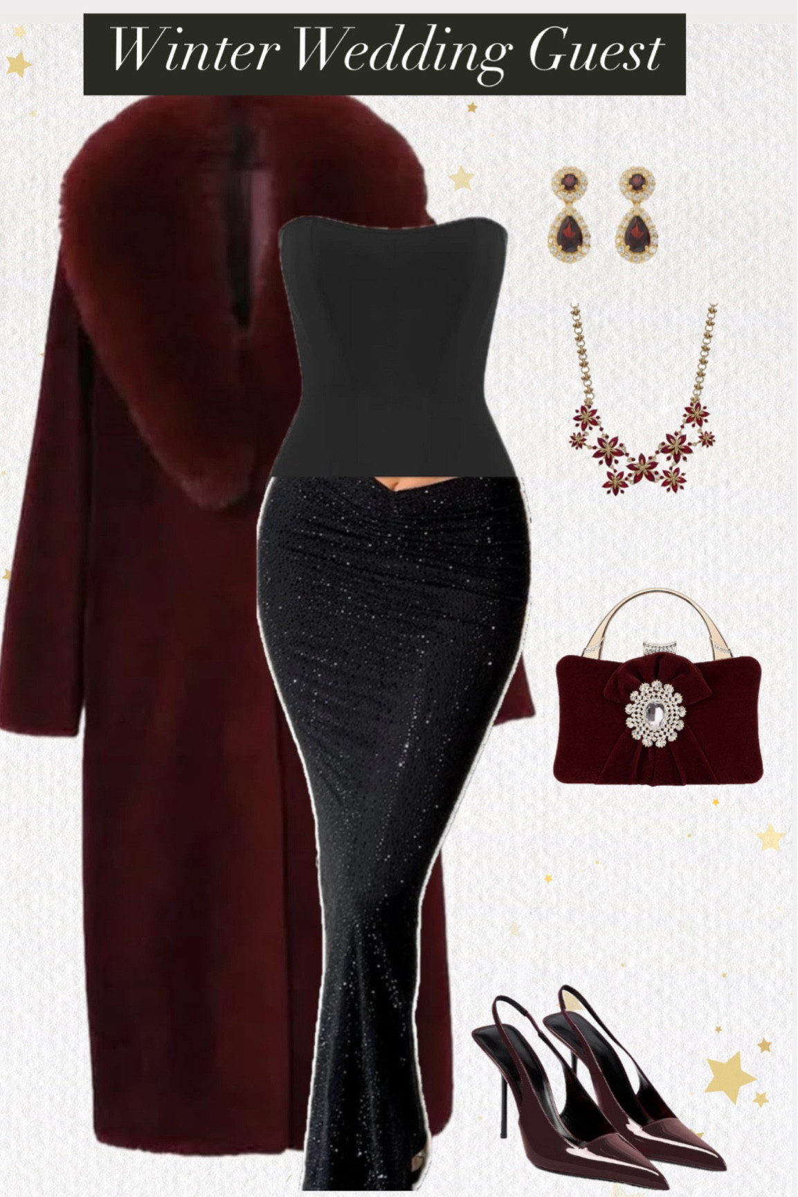 Winter Wedding Guest Burgundy Wedding guest colors 

#LTKHoliday #LTKParties #LTKStyleTip