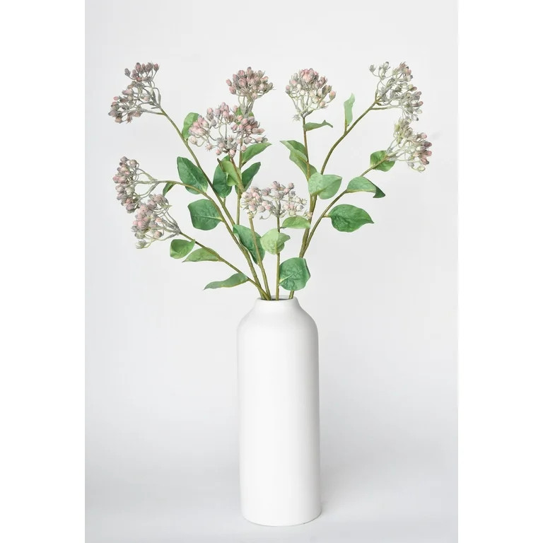 31" Faux Pink Wild Sedum Berry Stem | Walmart (US)