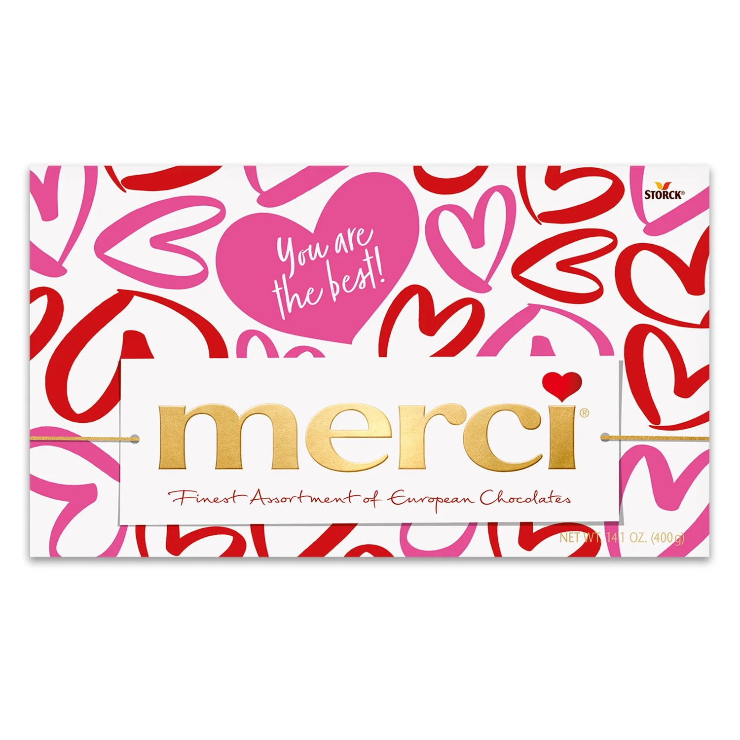 Merci Finest Valentine's Day Assorted Chocolate Candy Gift Box, 14.08 oz | Walmart (US)