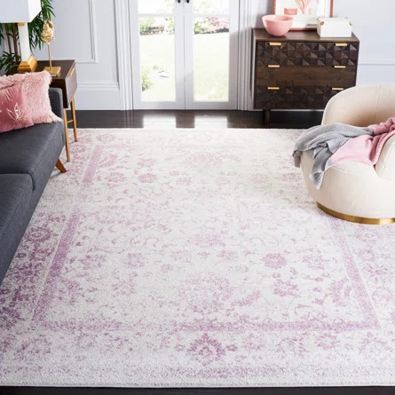Bungalow Rose Wicken Oriental Ivory/Lavender Area Rug | Wayfair | Wayfair North America