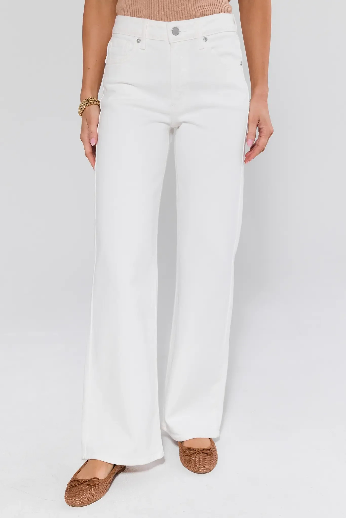 Laura White Straight Leg Jeans | Avara