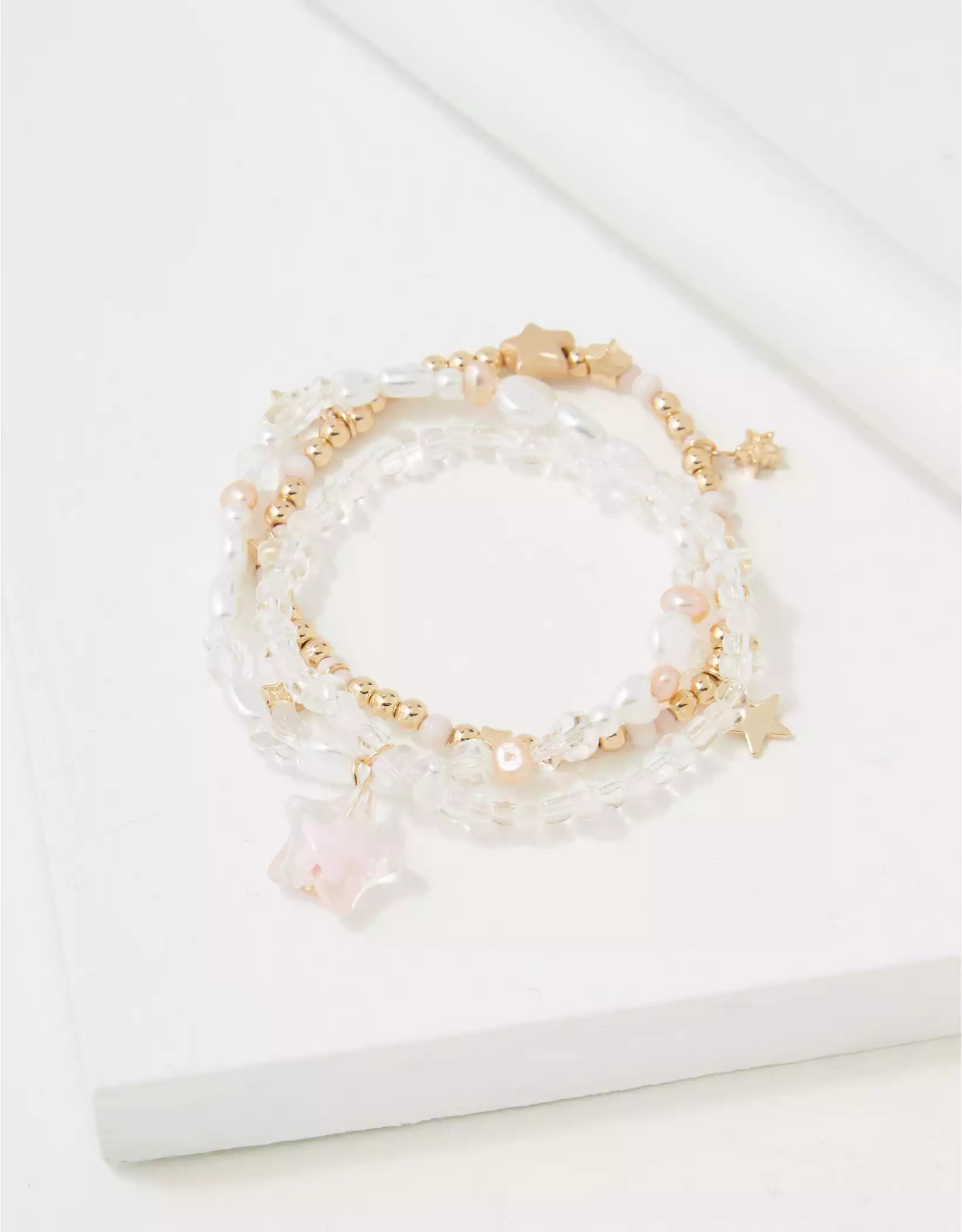 AEO Resin Beaded Star Bracelet 3-Pack | American Eagle Outfitters (US & CA)