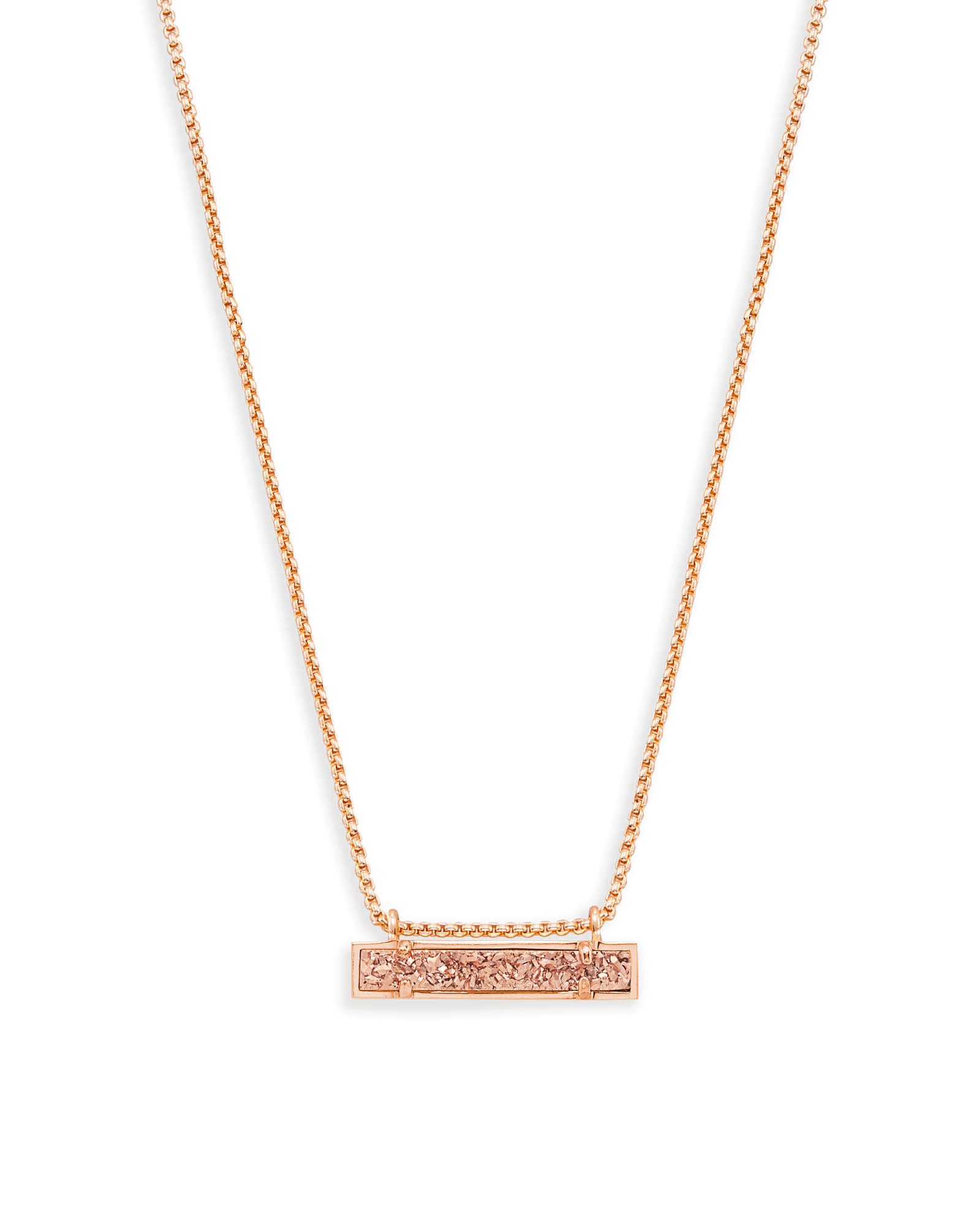 Leanor Rose Gold Pendant Necklace in Rose Gold Drusy | Kendra Scott | Kendra Scott