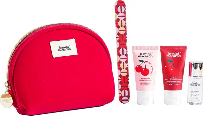 LE MINI MACARON Merry Mani Hand & Nail Travel Pouch Set | Nordstrom | Nordstrom