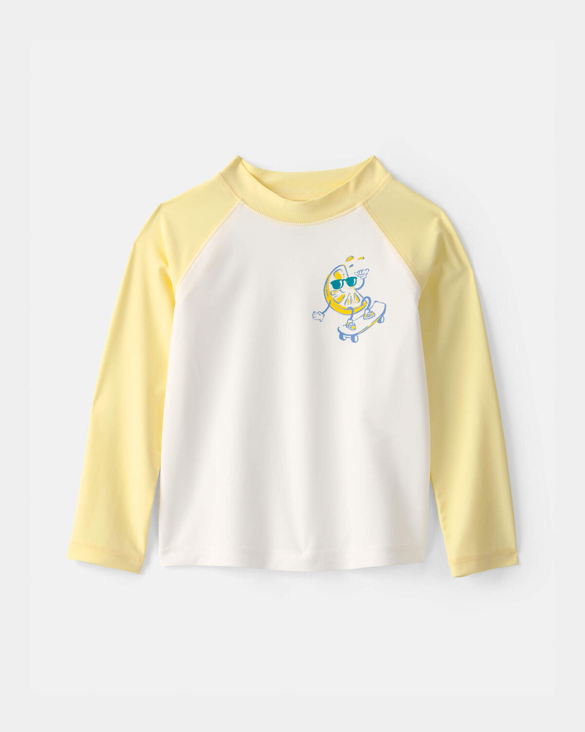 Toddler Boy Lemon Long-Sleeve Rashguard - Yellow/White | Carter's Inc