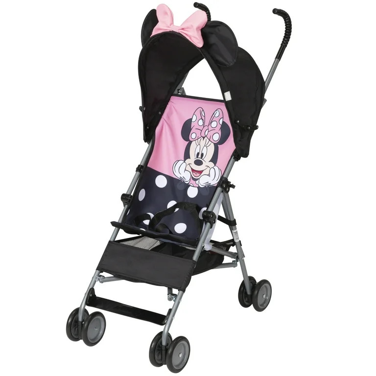 Disney Baby Comfort Height Character Umbrella Stroller with Basket, Peeking Minnie | Walmart (US)