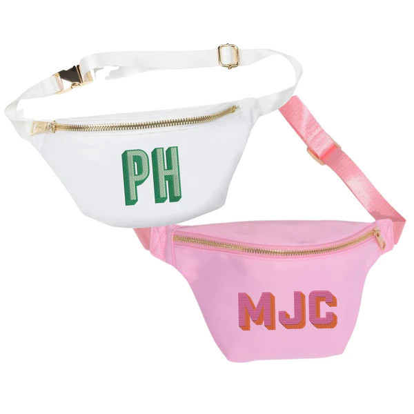 Embroidered Nylon Fanny Pack | Sprinkled With Pink