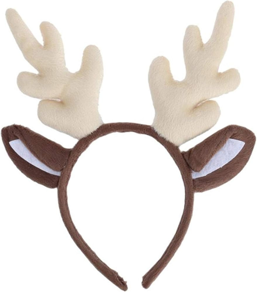 Reindeer Antler Hair Hoop Christmas Kids Headband Headwear for Children Christmas Costume Party | Amazon (US)
