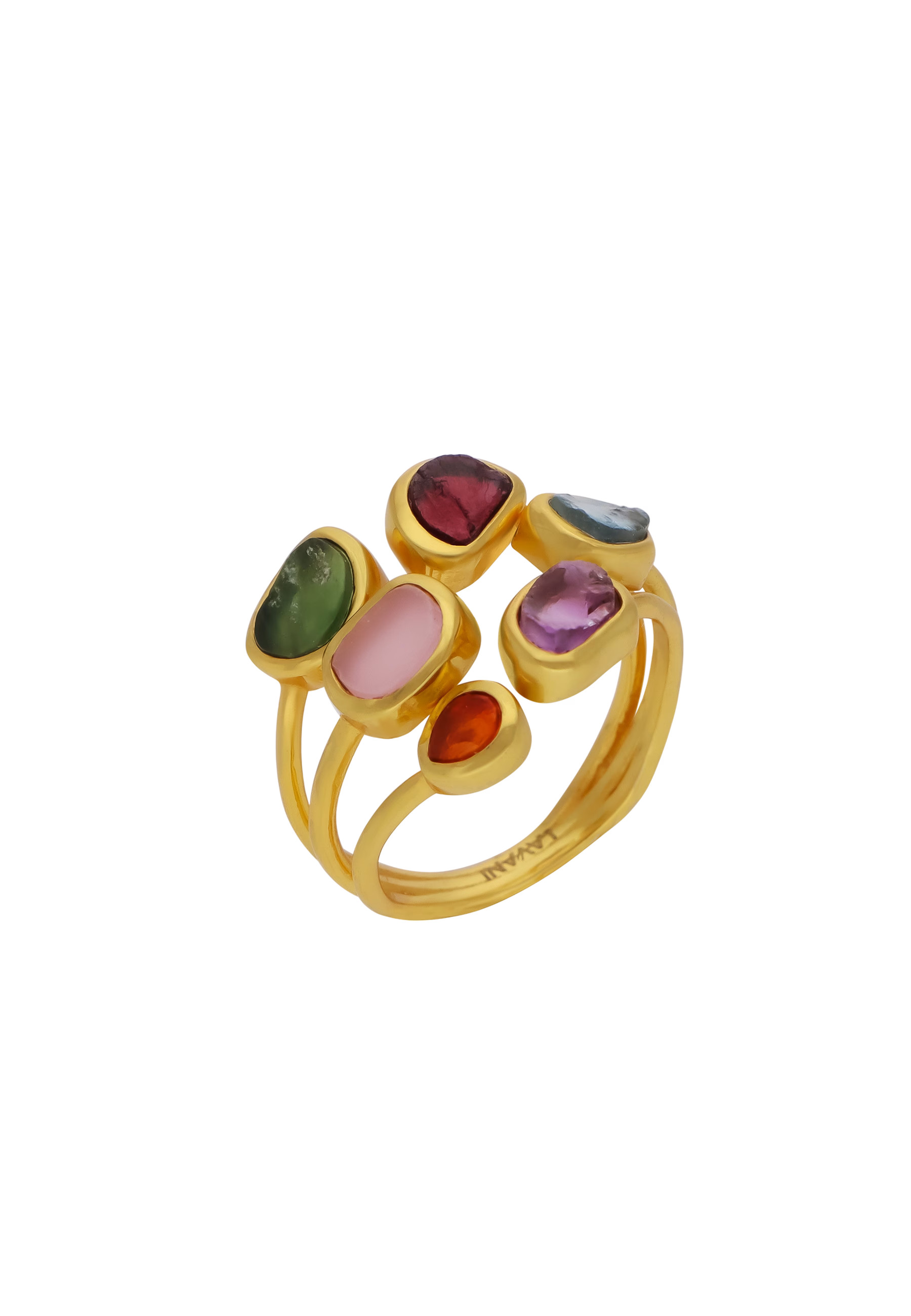 Unalome Multicolour Ring | Wolf & Badger