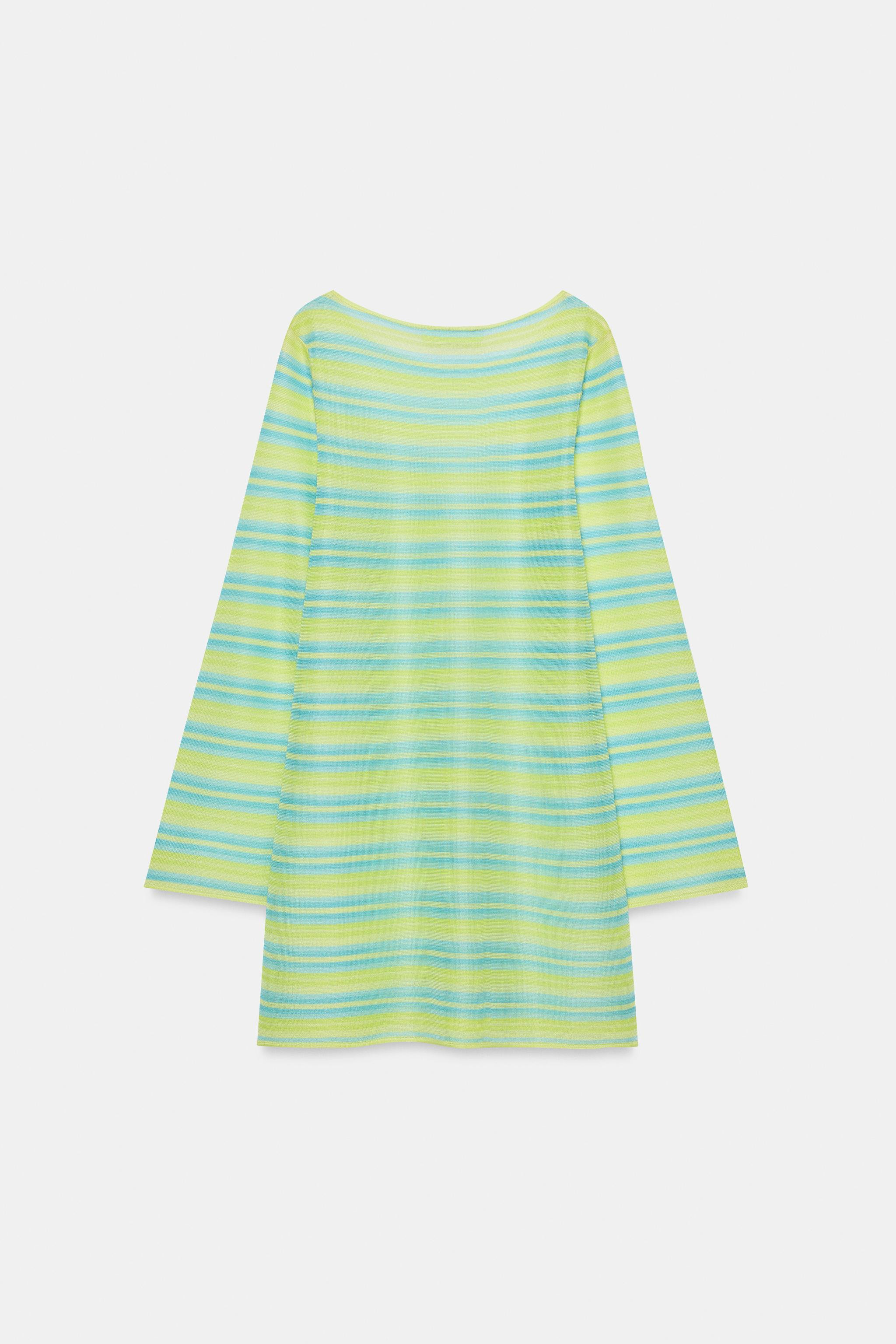 STRIPED KNIT MINI DRESS | Zara US